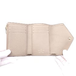 Louis Vuitton Tri-fold Wallet Bicolor Monogram Empreinte Portefeuille Victorine Women's M81861 Tourterelle Creme