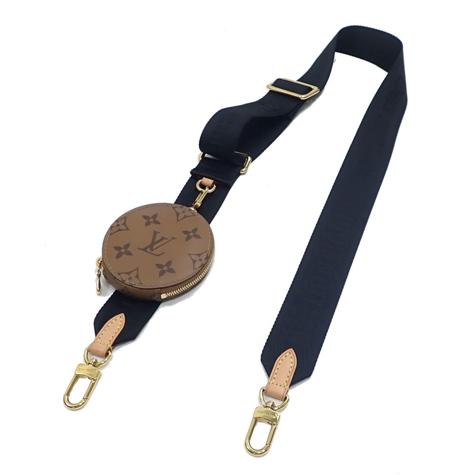 Louis Vuitton Shoulder Strap Monogram Reverse J02522 with Coin for Women and Men