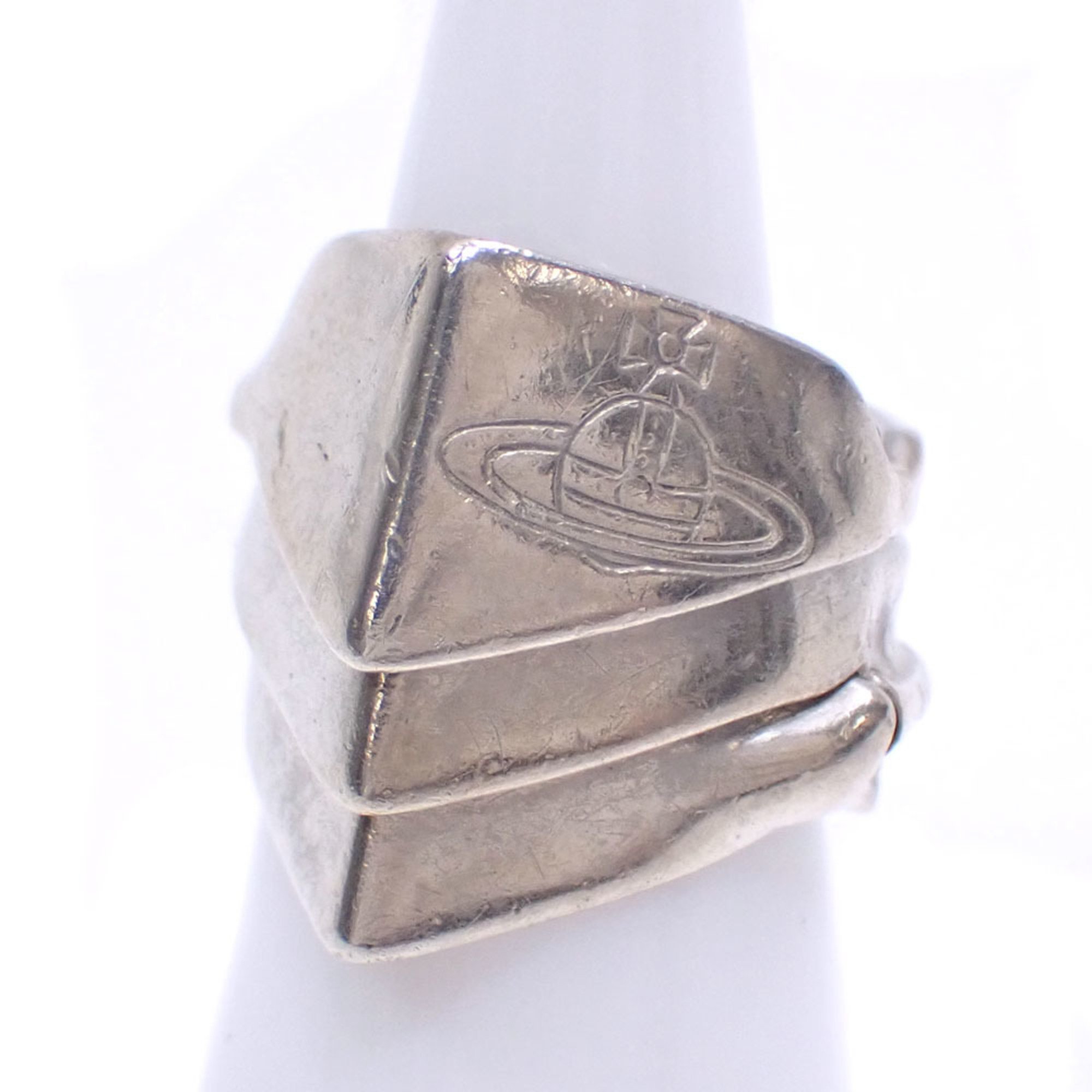 Vivienne Westwood Triple Armor Ring for Women, SV925, Size 15, 15.4g, Silver