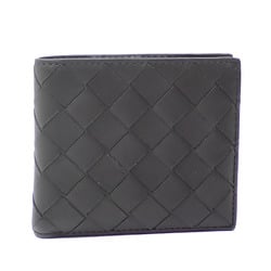 Bottega Veneta Bi-fold Wallet Intrecciato Coin Purse for Men in Dark Green Calf Leather 749412