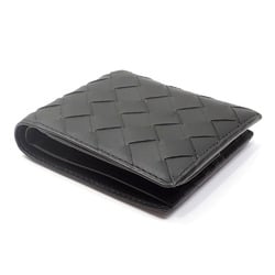 Bottega Veneta Bi-fold Wallet Intrecciato Coin Purse for Men in Dark Green Calf Leather 749412