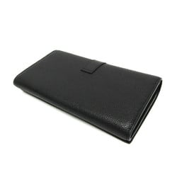 Saint Laurent YSL Line Large Flap Wallet 414567 Women's Leather Long Wallet (bi-fold) Black