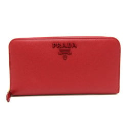 Prada Saffiano SHINE 1ML506 Women's Leather Long Wallet (bi-fold) Red Color