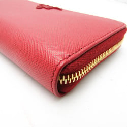 Prada Saffiano SHINE 1ML506 Women's Leather Long Wallet (bi-fold) Red Color