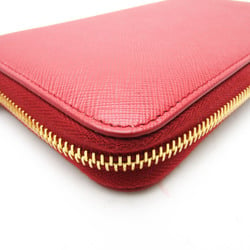 Prada Saffiano SHINE 1ML506 Women's Leather Long Wallet (bi-fold) Red Color