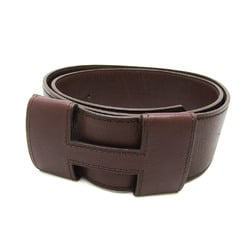 Hermes H-belt Men's Leather Standard Belt Dark Brown