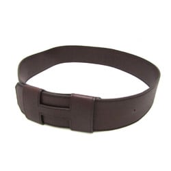 Hermes H-belt Men's Leather Standard Belt Dark Brown