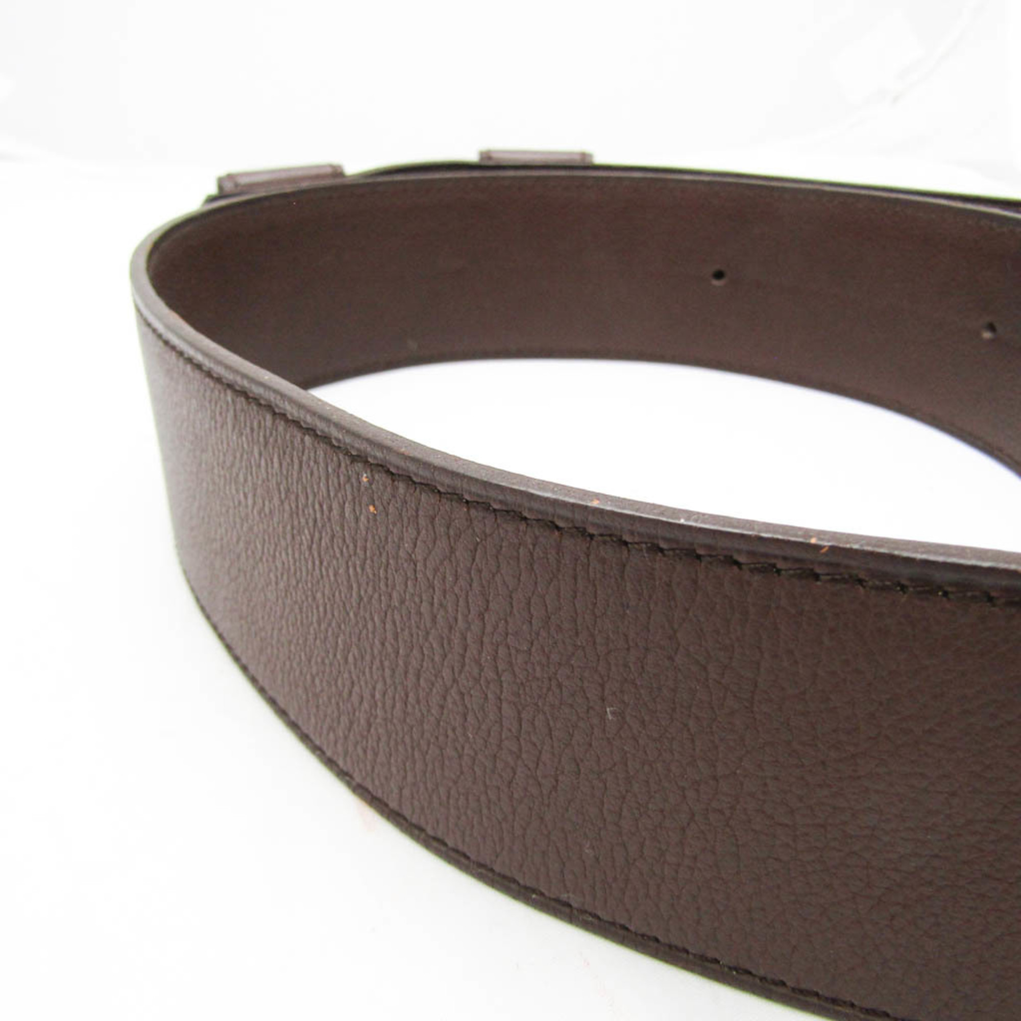 Hermes H-belt Men's Leather Standard Belt Dark Brown