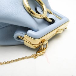 Fendi ABVE NANO FENDI FIRST BAG CHARM Chain Pouch 7AS051 Women's Leather Pouch Blue