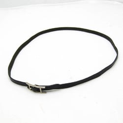 Hermes Hapi Triple Bracelet Choker Leather,Metal No Stone Bangle Black,Silver