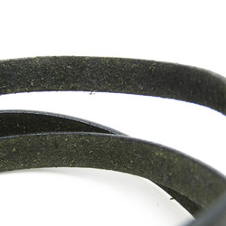 Hermes Hapi Triple Bracelet Choker Leather,Metal No Stone Bangle Black,Silver