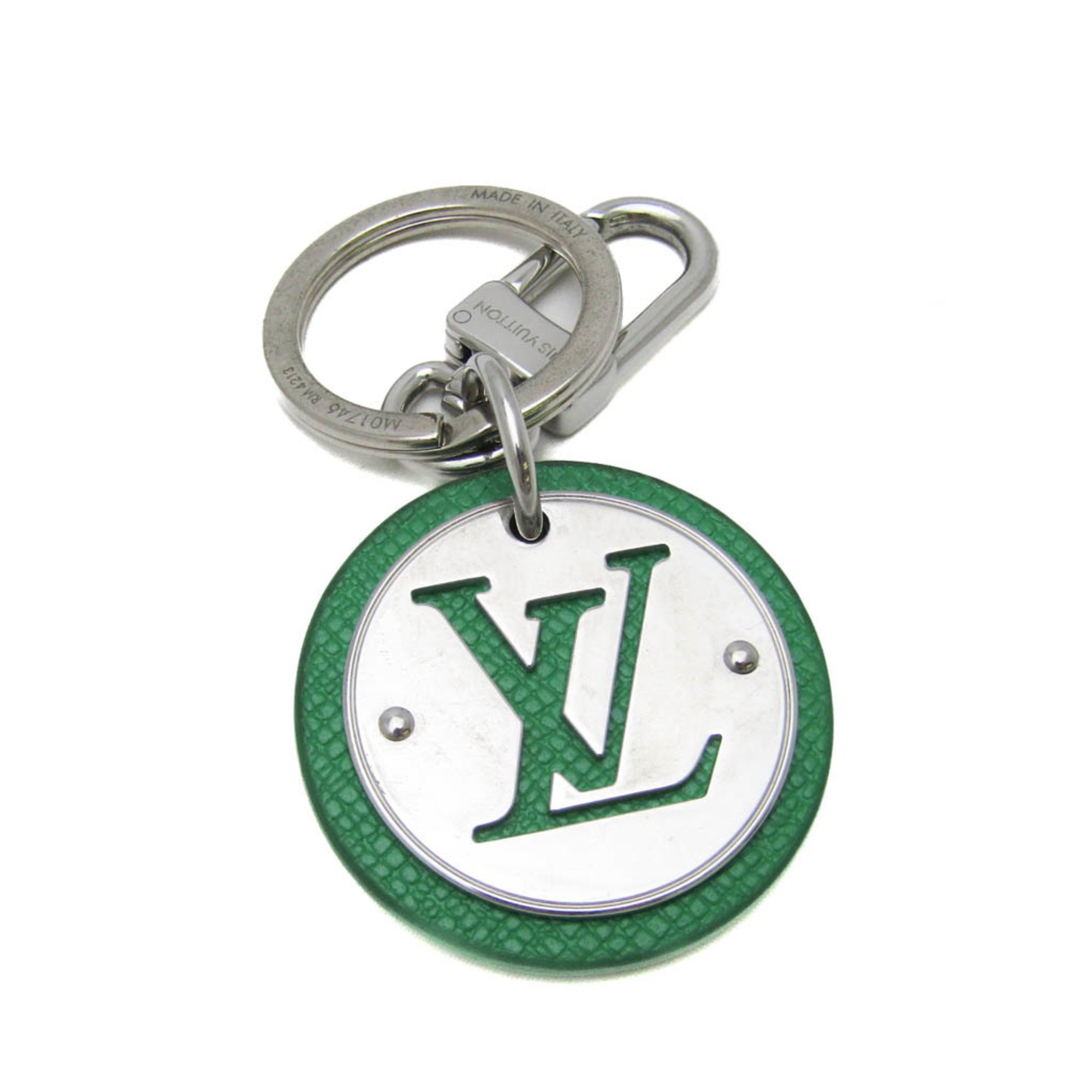 Louis Vuitton Key Holder LV Circle M01746 Keyring (Green,Silver)