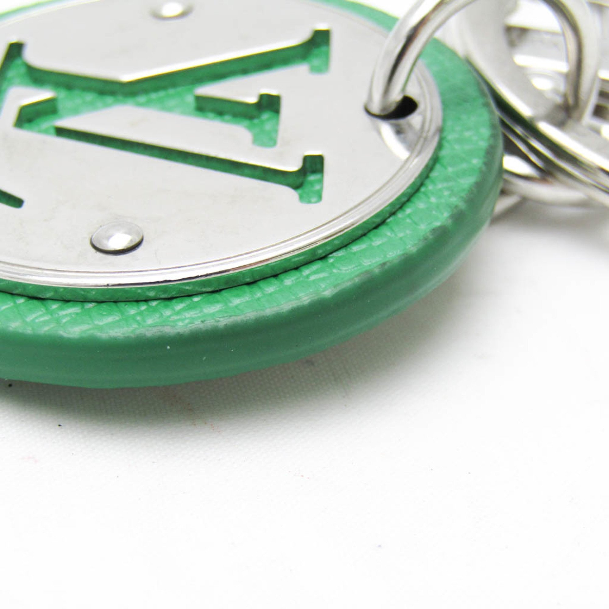 Louis Vuitton Key Holder LV Circle M01746 Keyring (Green,Silver)