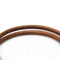 Hermes Turnis Leather,Metal Bangle Brown,Silver