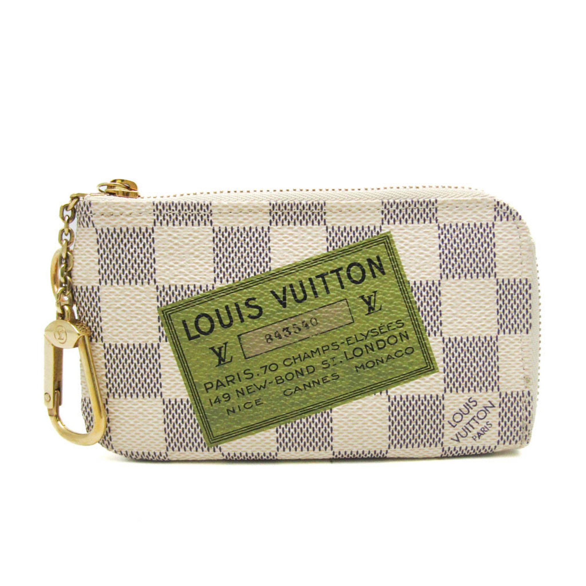 Louis Vuitton Damier Comprice Card Key Case N63085 Men,Women Damier Azur Key Case Green,White