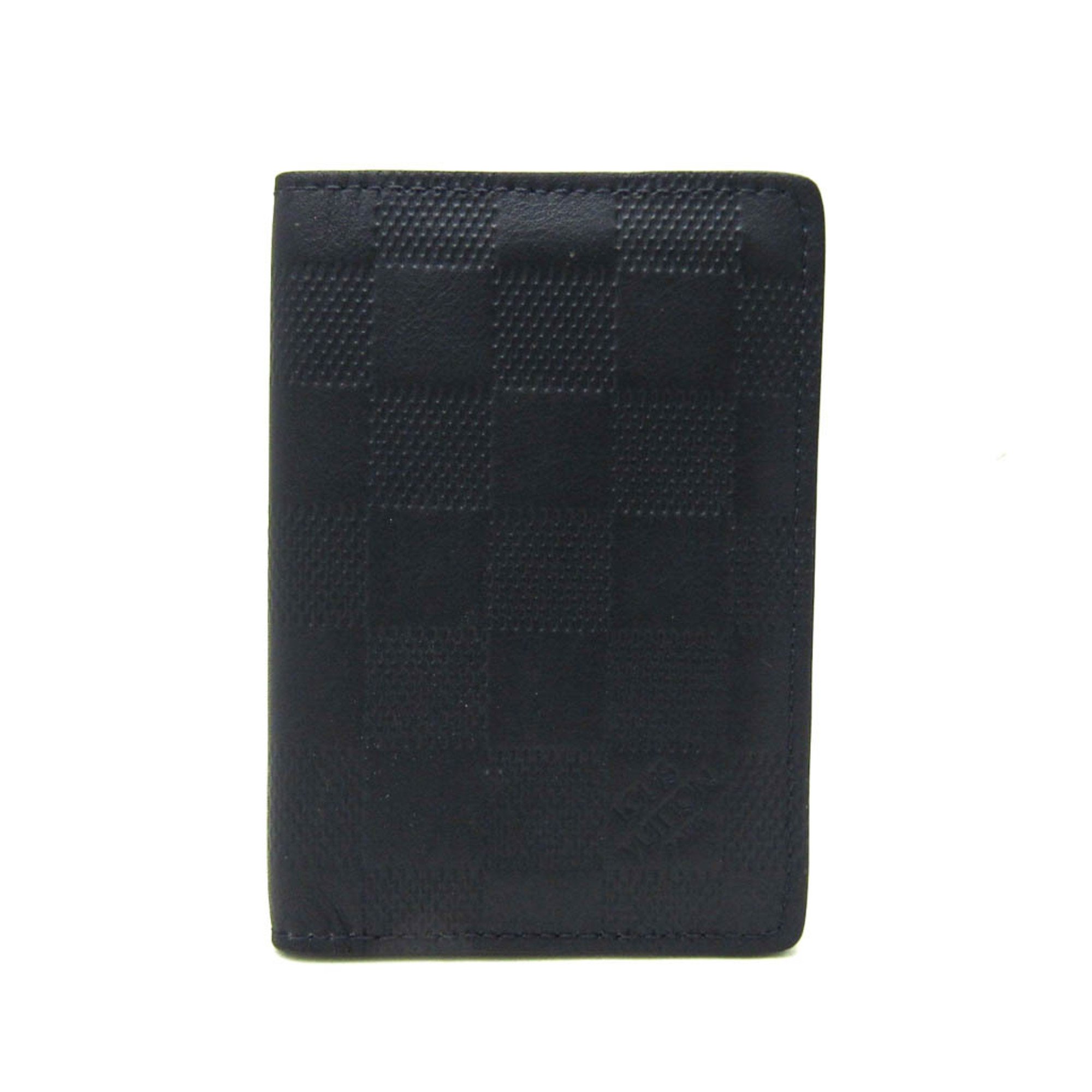 Louis Vuitton Damier Infini Pocket Organizer N63197 Damier Infini Card Case Onyx