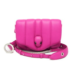 Bvlgari AMBUSH Collaboration Serpenti Belt Bag Women's Leather Fanny Pack,Shoulder Bag Pink