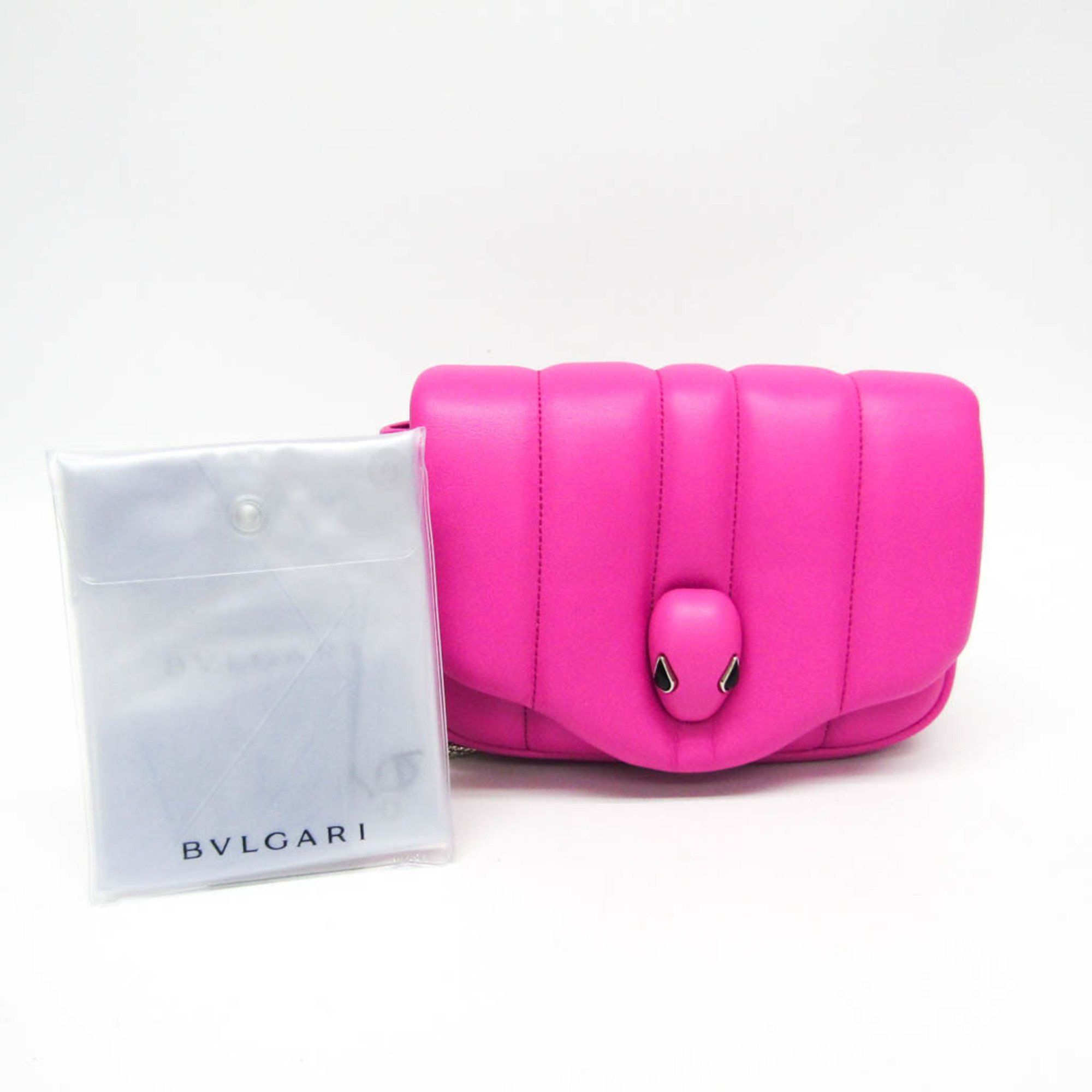 Bvlgari AMBUSH Collaboration Serpenti Belt Bag Women's Leather Fanny Pack,Shoulder Bag Pink