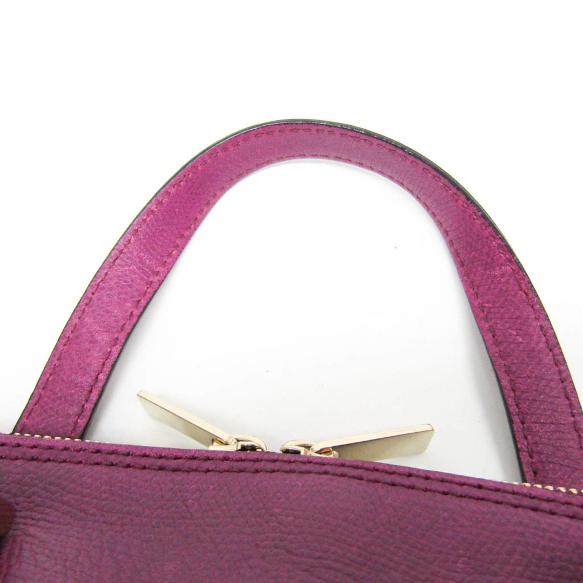 Valextra Women's Leather Handbag Purple