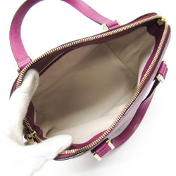 Valextra Women's Leather Handbag Purple