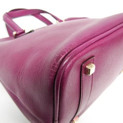 Valextra Women's Leather Handbag Purple