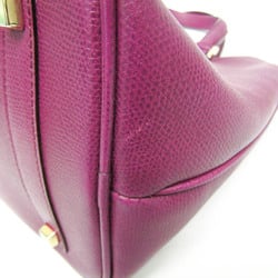 Valextra Women's Leather Handbag Purple