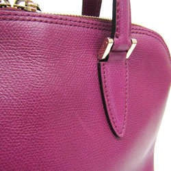 Valextra Women's Leather Handbag Purple