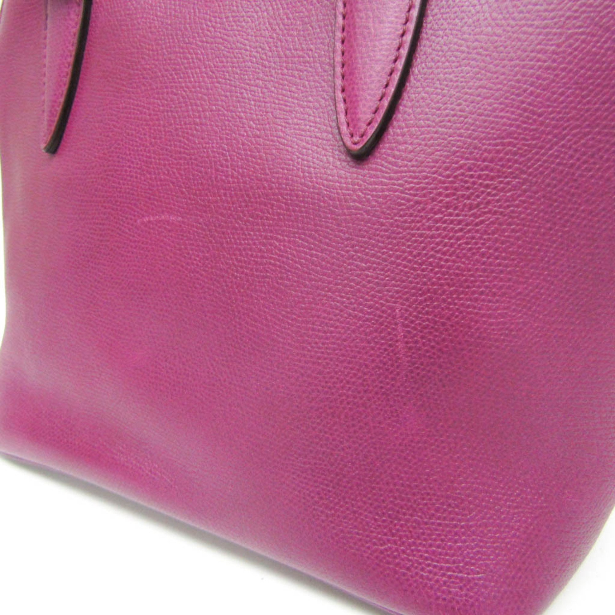 Valextra Women's Leather Handbag Purple