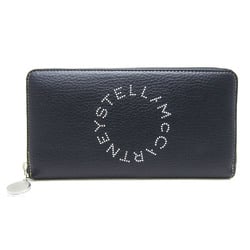 Stella McCartney Round Zipper Long Wallet WI23 700251 WP0057 Women's Polyester Long Wallet (bi-fold) Navy