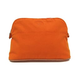 Hermes Bolide MM Women's Cotton,Leather Pouch Orange