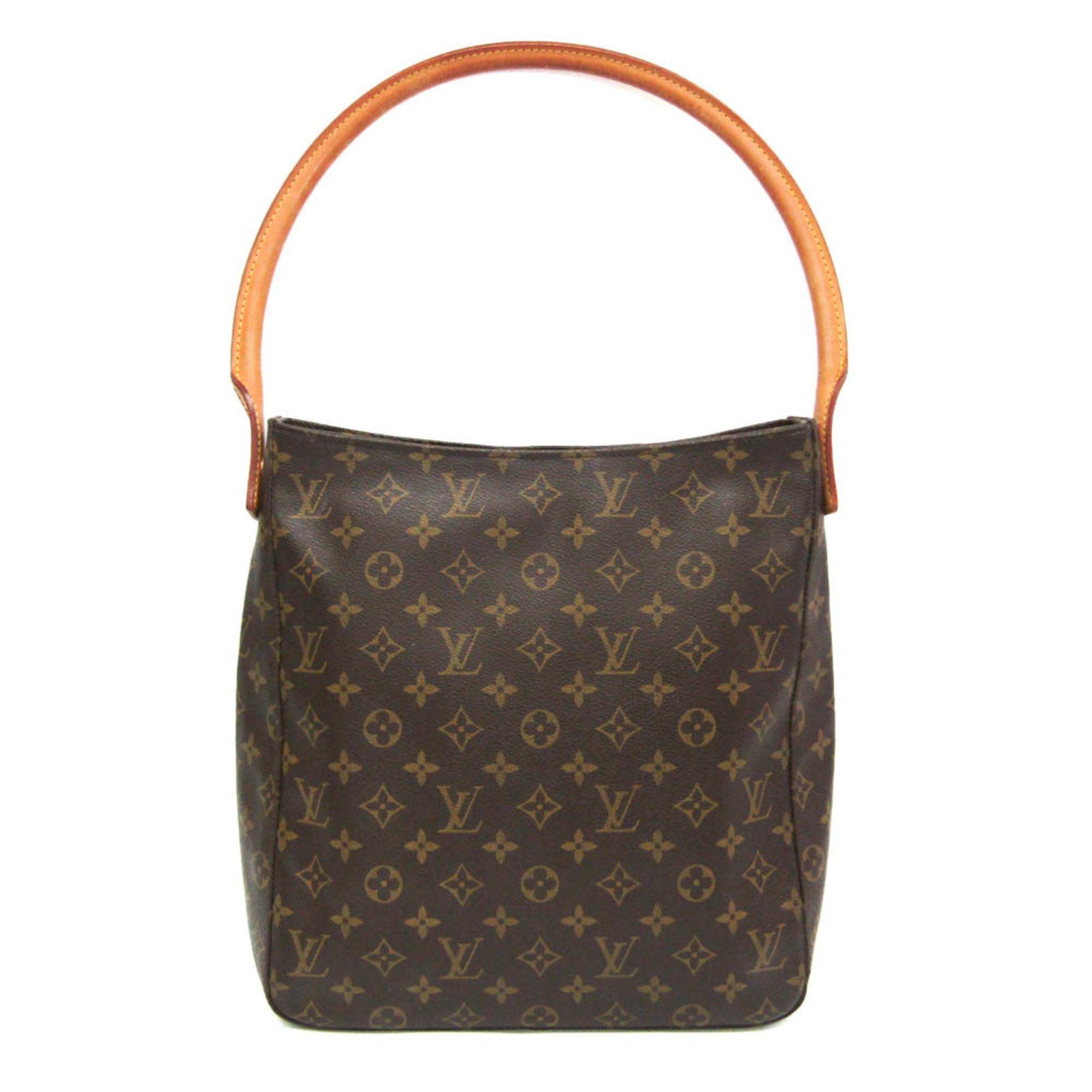 Louis Vuitton Monogram Looping GM M51145 Women's Shoulder Bag Brown