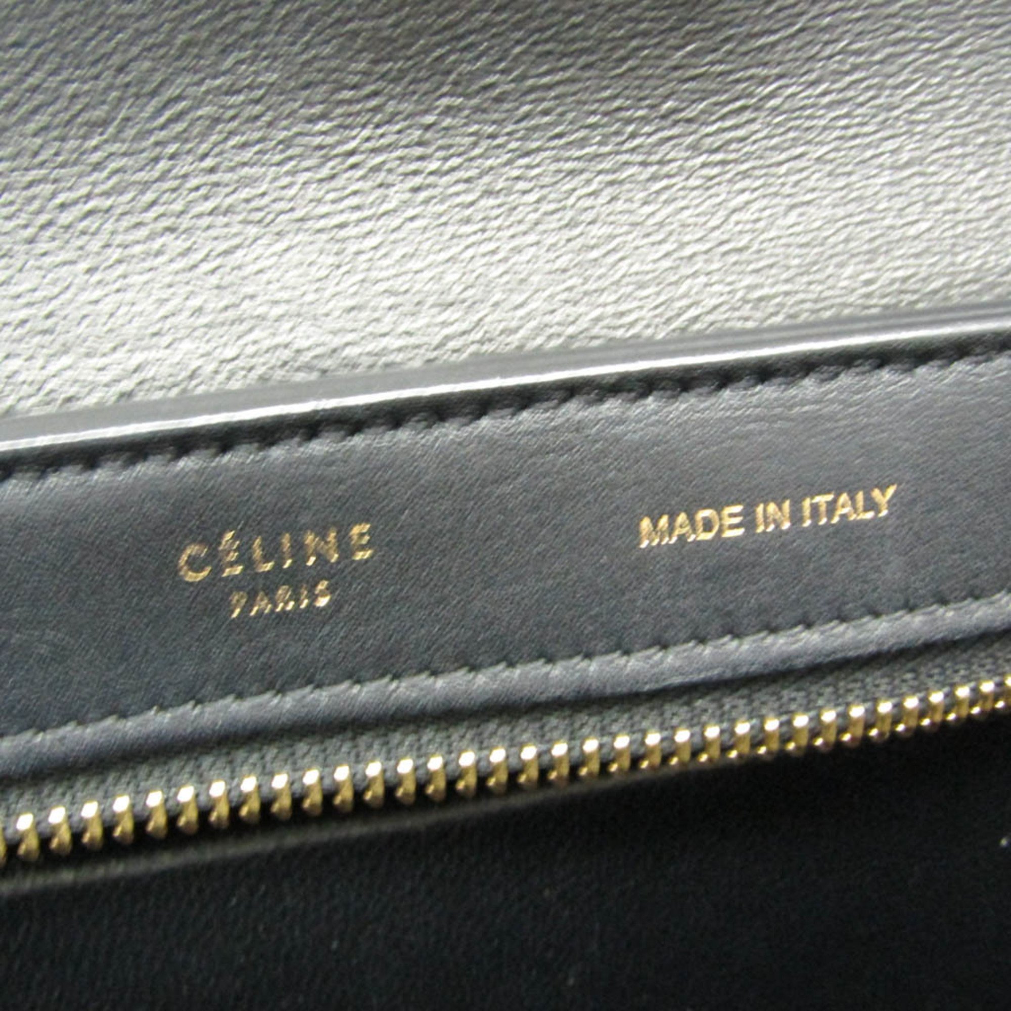 Celine Trapeze Small 174683 Women's Leather,Suede Handbag,Shoulder Bag Black,Blue