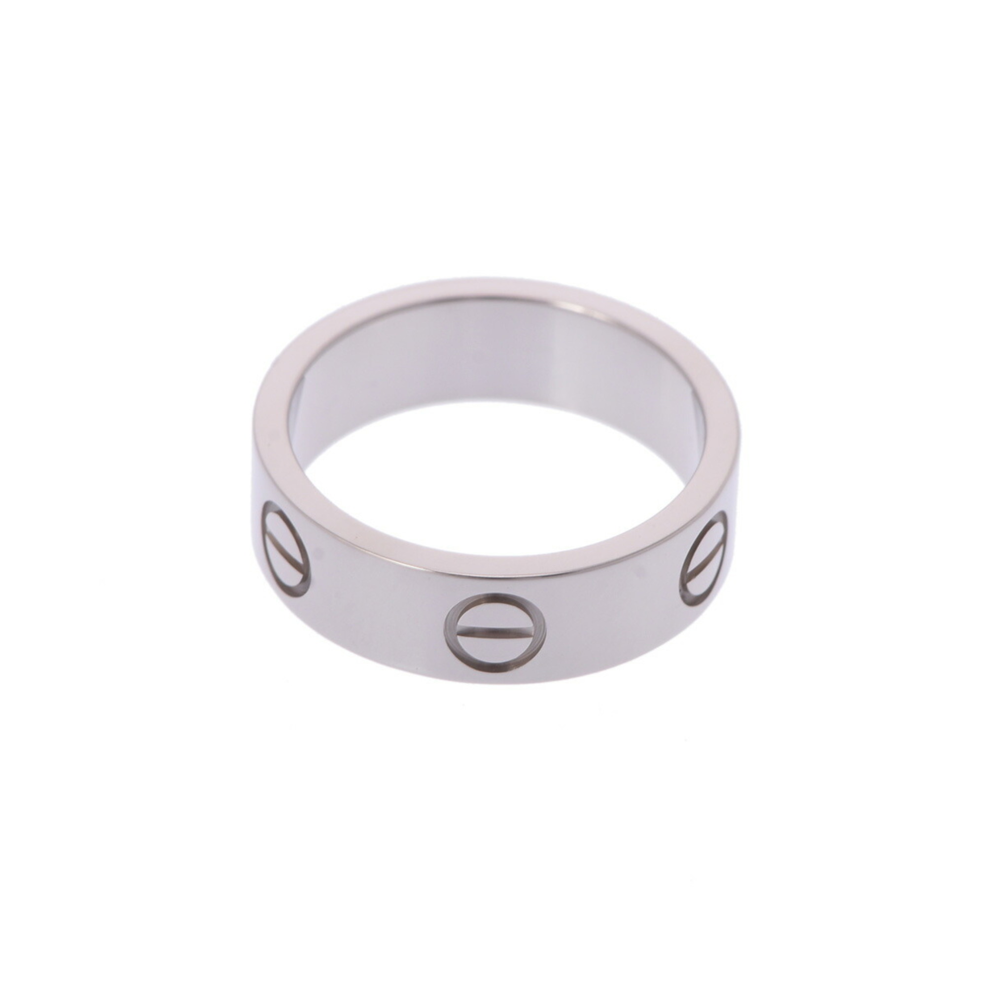 CARTIER Love Ring #51 Size 10.5 Women's K18 White Gold