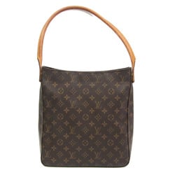 Louis Vuitton Monogram Looping GM M51145 Women's Shoulder Bag Brown