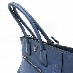 Prada VITELLO PHENIX BN2795 Women's Leather Handbag,Shoulder Bag Blue