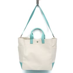 Tiffany Women's Canvas,Leather Shoulder Bag,Tote Bag Off-white,Tiffany Blue