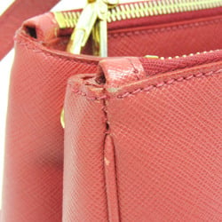 Prada Galleria BN2274 Women's Leather Handbag,Shoulder Bag Red Color