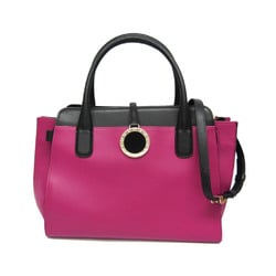 Bvlgari Bvlgari Bvlgari Alba 280851 Women's Leather Handbag,Shoulder Bag Black,Pink