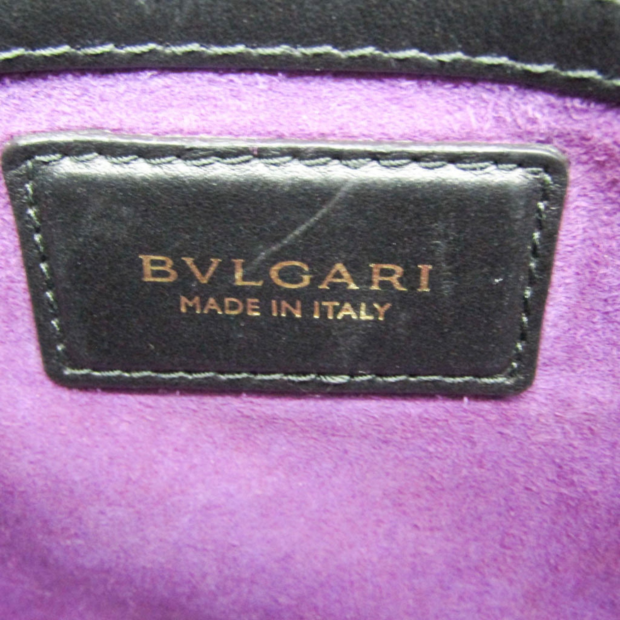 Bvlgari Bvlgari Bvlgari Alba 280851 Women's Leather Handbag,Shoulder Bag Black,Pink