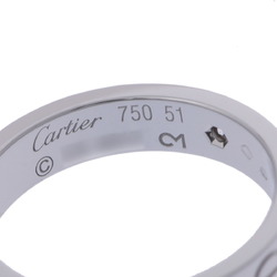 CARTIER Love Ring #51 Size 11 Women's K18 White Gold