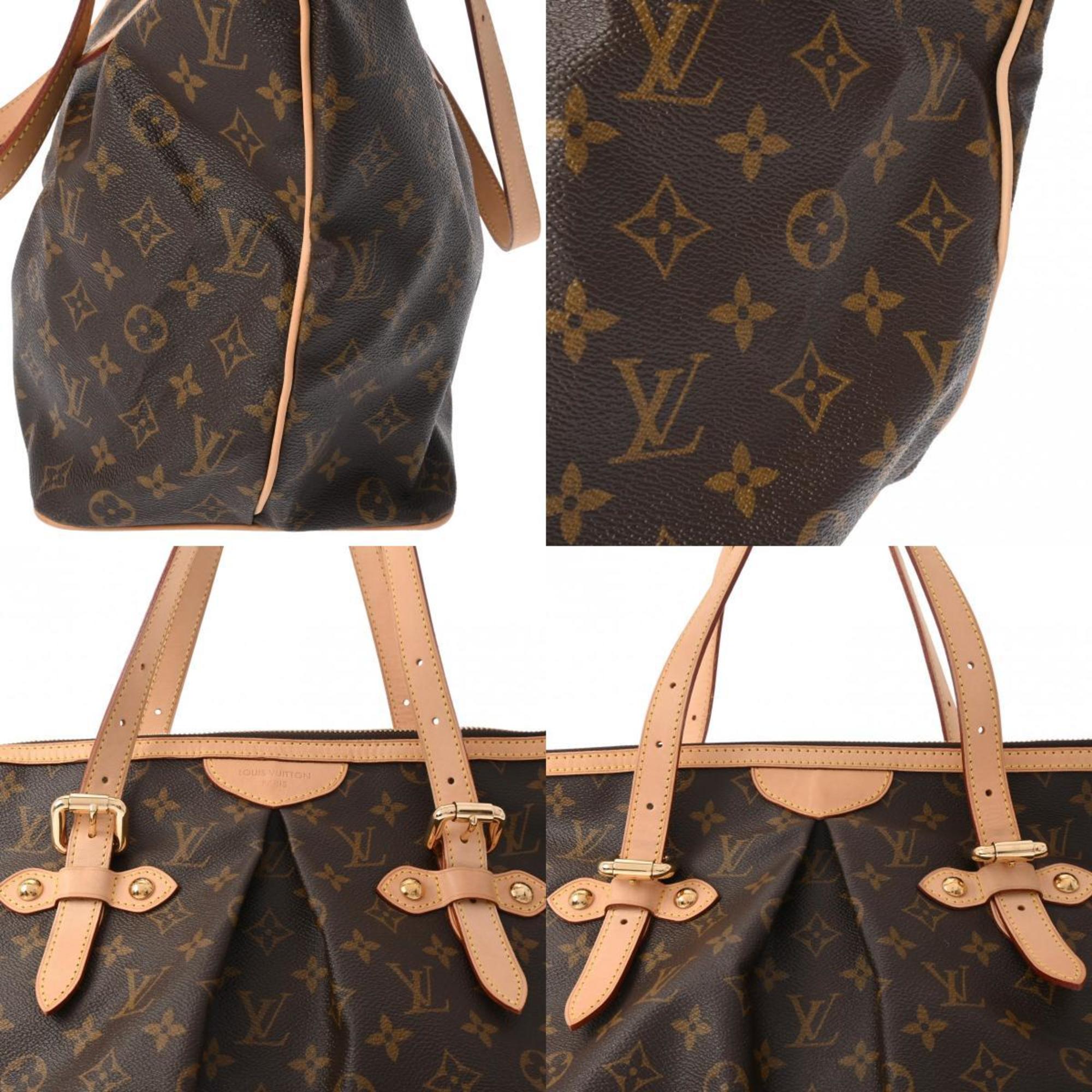 LOUIS VUITTON Monogram Palermo GM Brown M40146 Women's Canvas Shoulder Bag