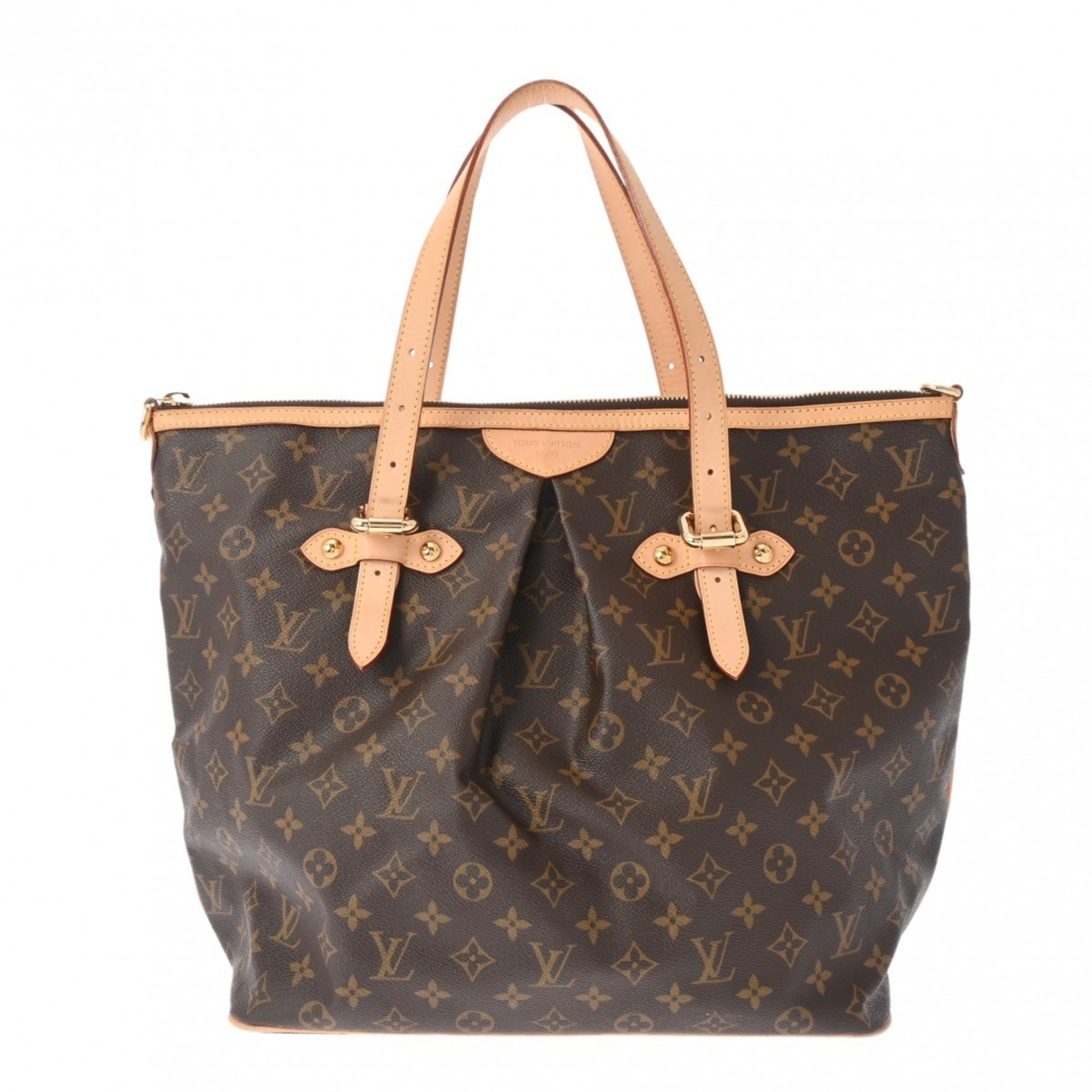 LOUIS VUITTON Monogram Palermo GM Brown M40146 Women's Canvas Shoulder Bag