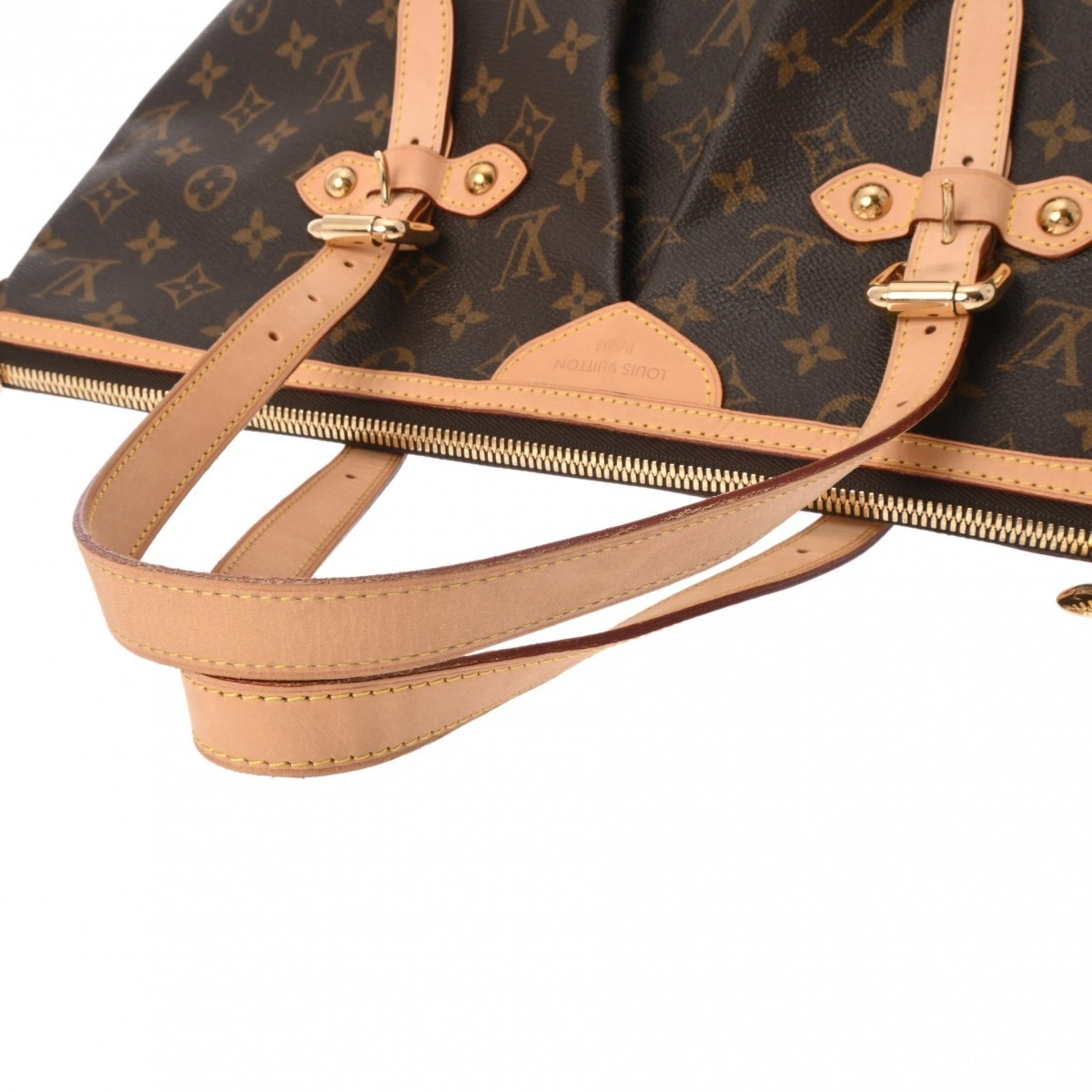 LOUIS VUITTON Monogram Palermo GM Brown M40146 Women's Canvas Shoulder Bag