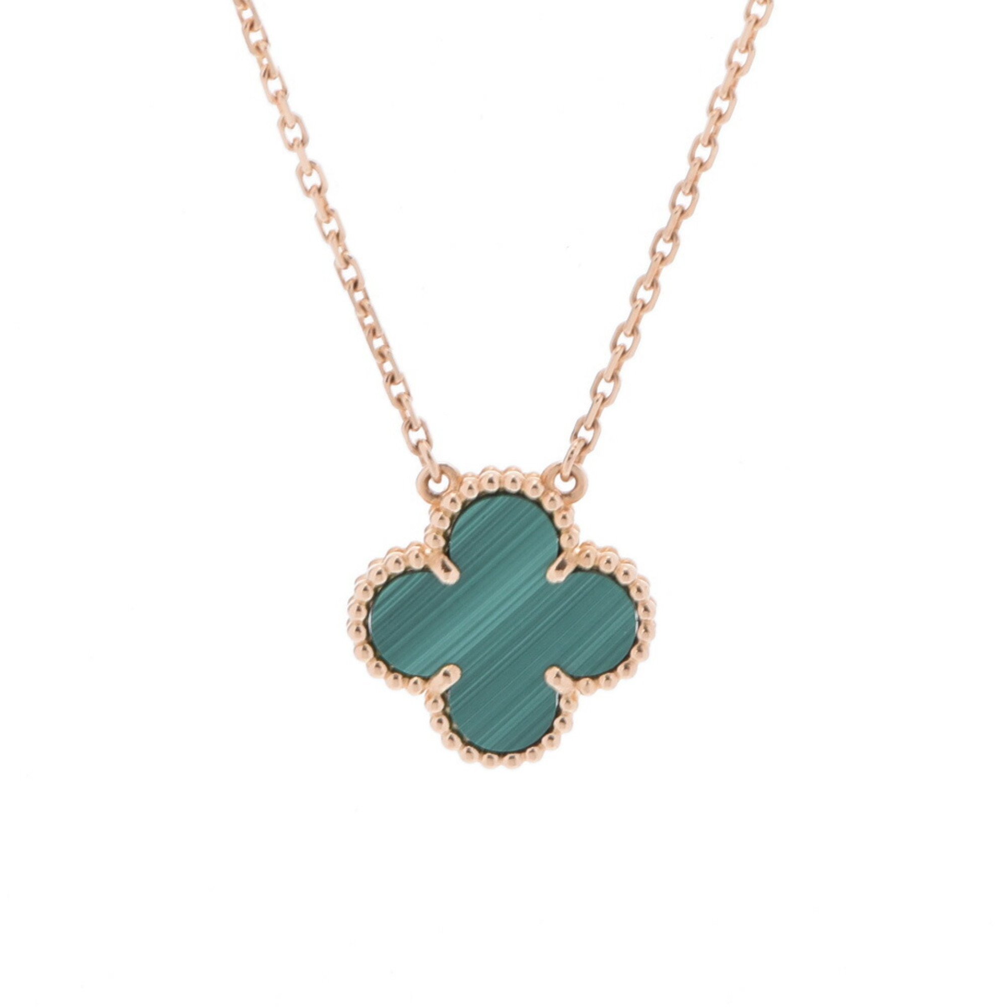 VAN CLEEF & ARPELS Alhambra Malachite Gold/Green VCARO9VA00 Women's 18K Yellow Gold Necklace