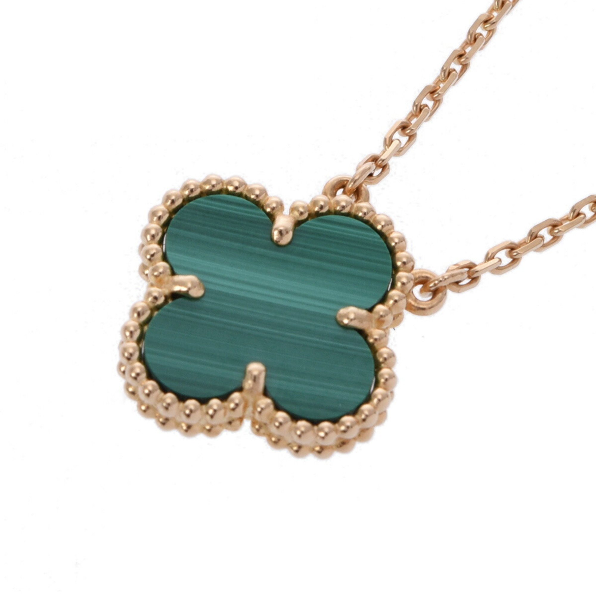 VAN CLEEF & ARPELS Alhambra Malachite Gold/Green VCARO9VA00 Women's 18K Yellow Gold Necklace