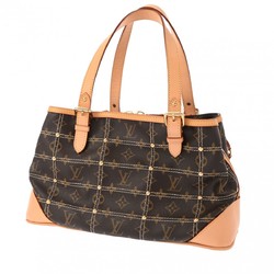 LOUIS VUITTON Louis Vuitton Monogram Rivet Brown M40140 Women's Canvas Handbag