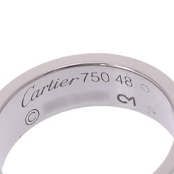 CARTIER Love Ring #48 Size 7.5 Women's K18 White Gold