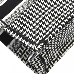 CHRISTIAN DIOR Christian Dior Book Tote Medium Houndstooth Black/White M1296ZRPI Women's Canvas Handbag