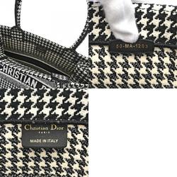 CHRISTIAN DIOR Christian Dior Book Tote Medium Houndstooth Black/White M1296ZRPI Women's Canvas Handbag