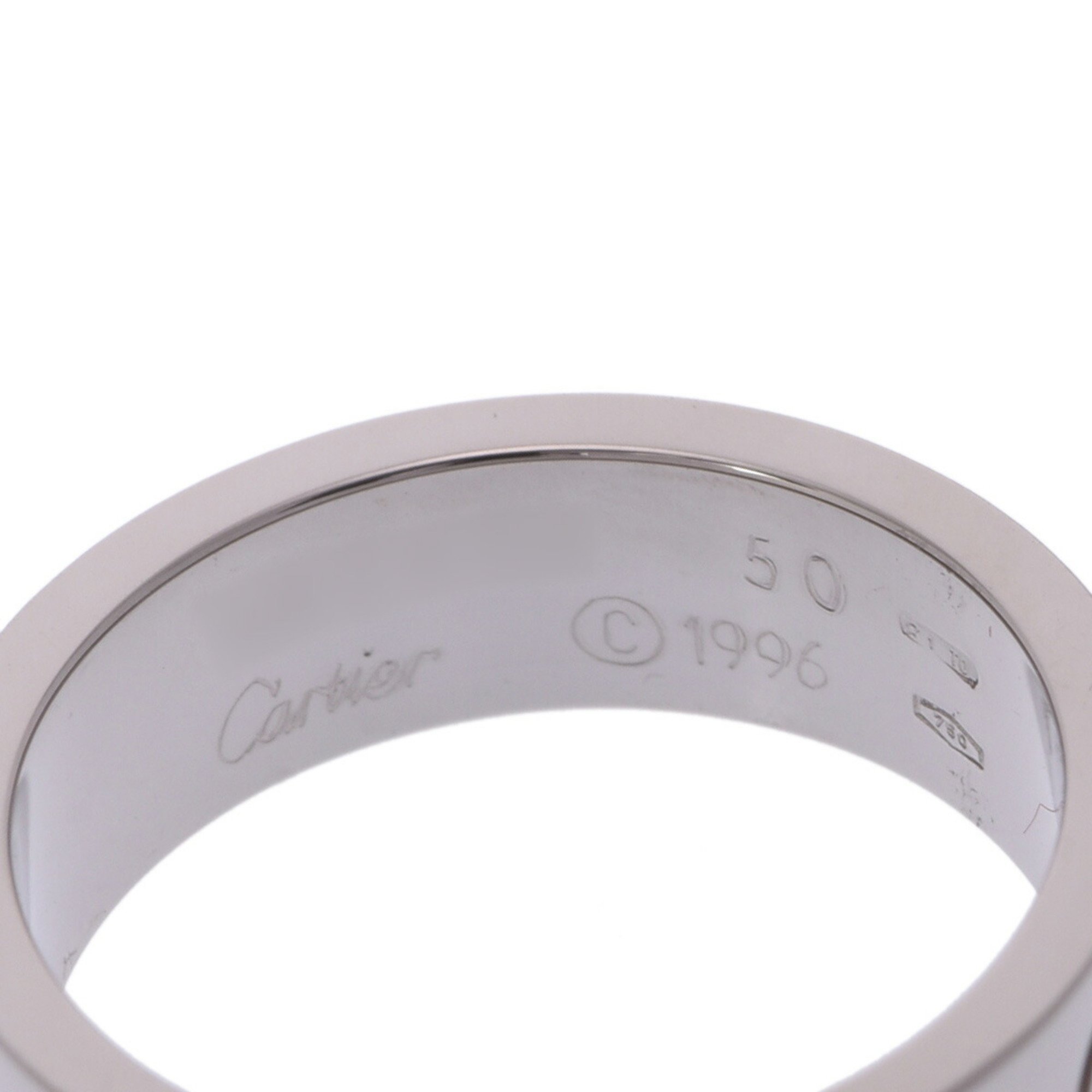 CARTIER Cartier Love Ring #50 Size 10 Women's K18 White Gold